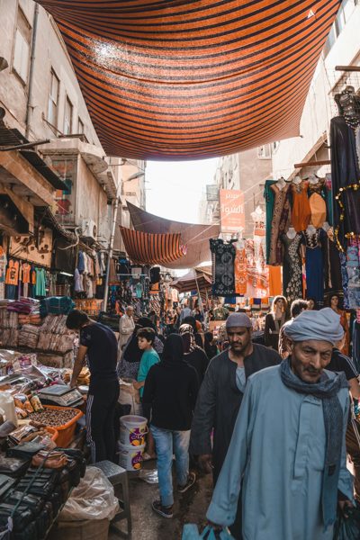 Mercado Khan El Khalili no Cairo