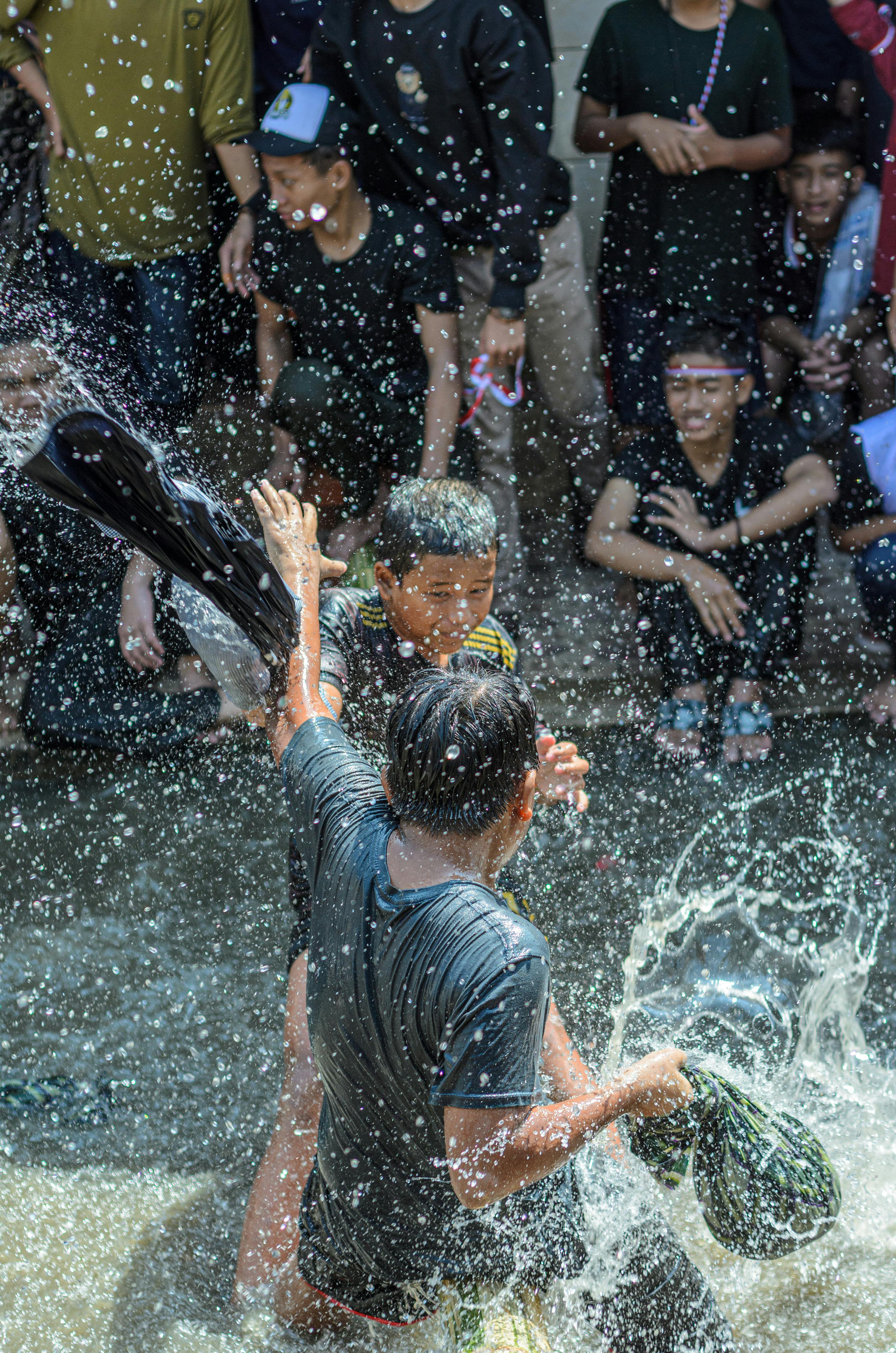 Songkran batalha de água